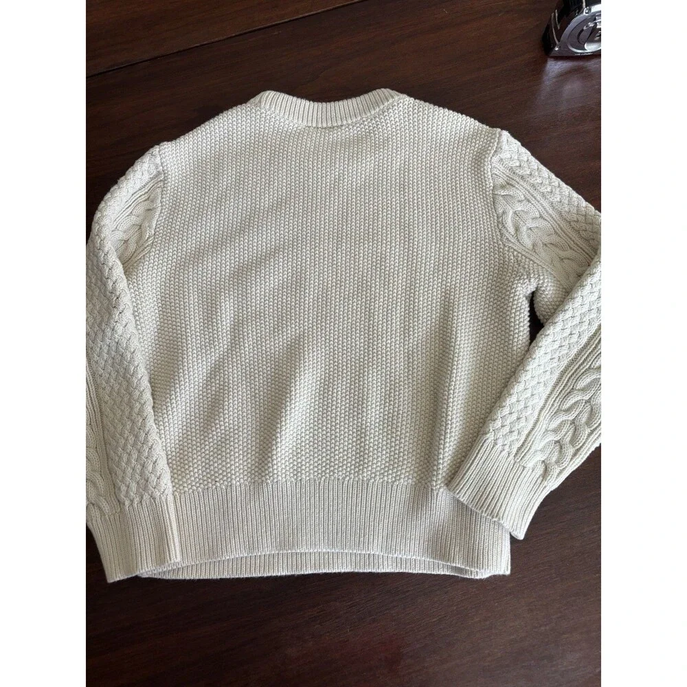 Gap Kids Boys Cable Knit Sweater Size 8 Ivory